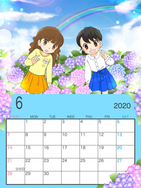 2020年 6月カレンダー