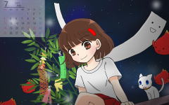 2021年 7月　壁紙カレンダー (16:10)