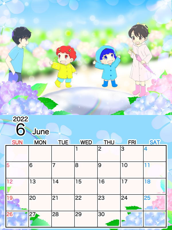 2022年 6月カレンダー