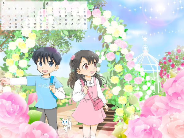 2025年 5月　壁紙カレンダー (4:3)