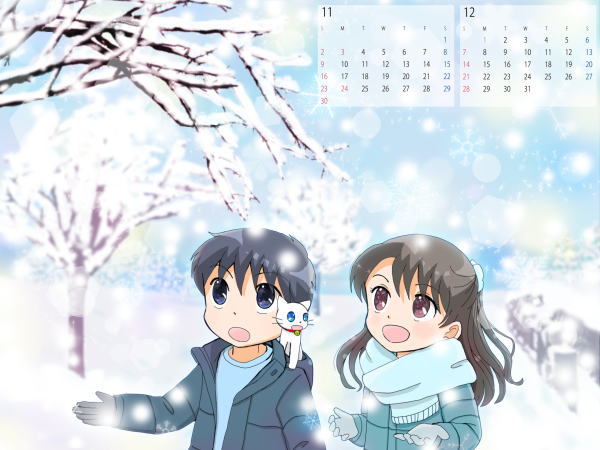 2025年11月 壁紙カレンダー (4:3)