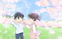 2026年 3・4月　壁紙カレンダー (16:10)