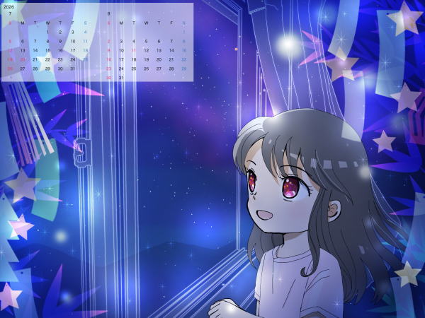 2026年 3月　壁紙カレンダー (4:3)