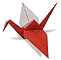 紅白鶴①の折り紙