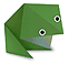 カエルの折り紙