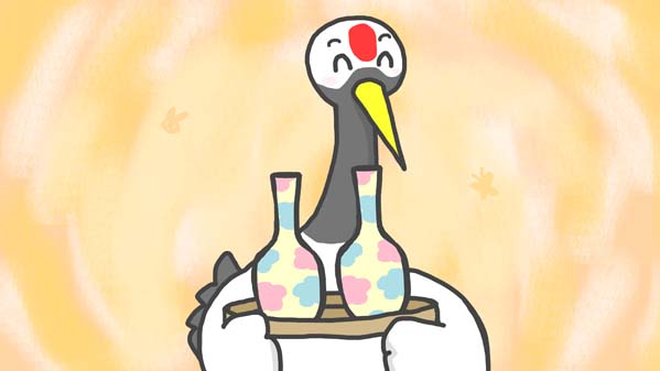 『キツネとツル』(イソップ童話) 08 福娘童話集 イラスト : myi