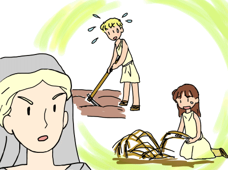 ヘルメスと大地の神