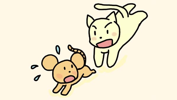 ネズミの会議 イソップ童話 福娘童話集 イラスト01