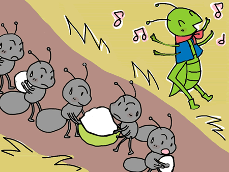 AƃLMX(The Ants and the Grasshopper)