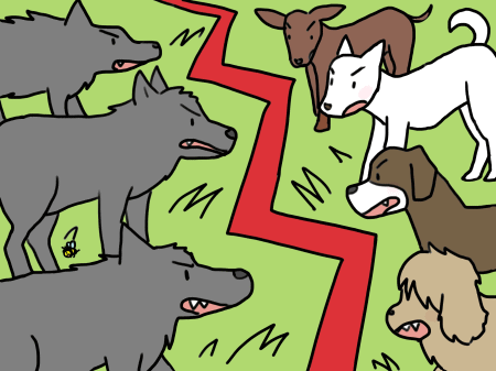 オオカミとイヌの戦争