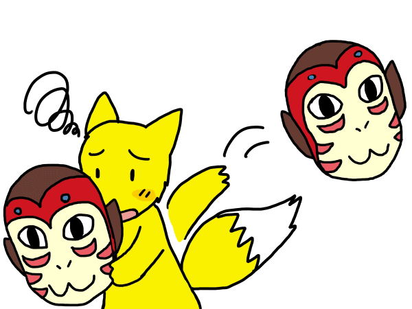 キツネとお面