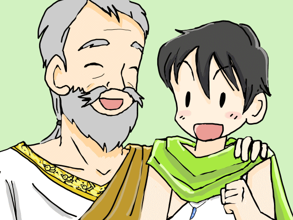 1人息子と絵にかいたライオン