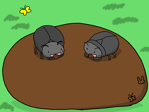 2匹のコガネ厶シ