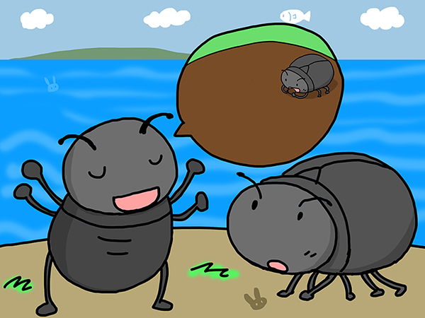 2匹のコガネ厶シ