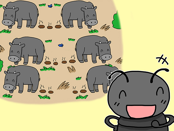 2匹のコガネ厶シ