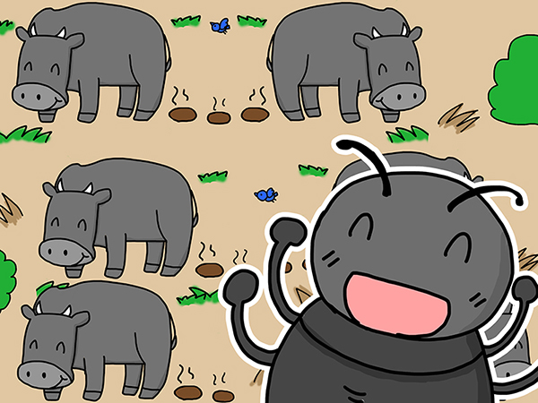 2匹のコガネ厶シ