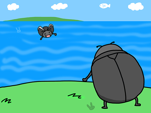 2匹のコガネ厶シ