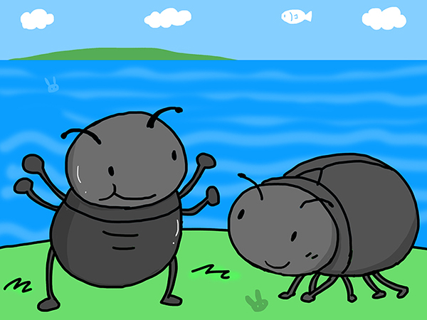 2匹のコガネ厶シ