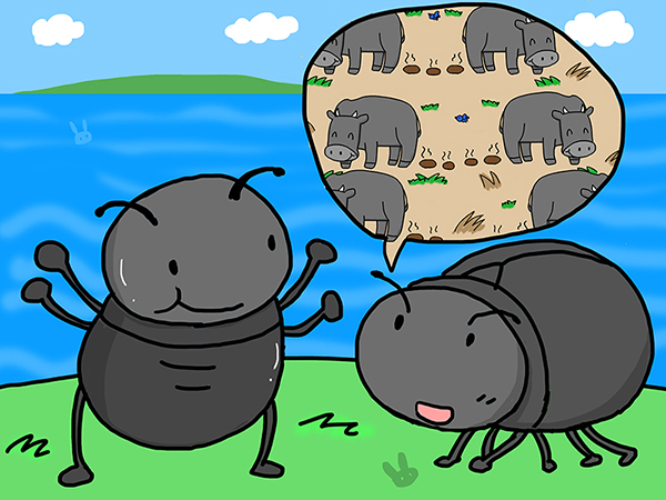 2匹のコガネ厶シ