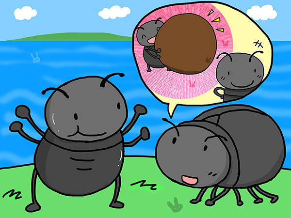 2匹のコガネ厶シ