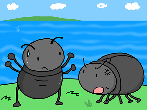 2匹のコガネ厶シ