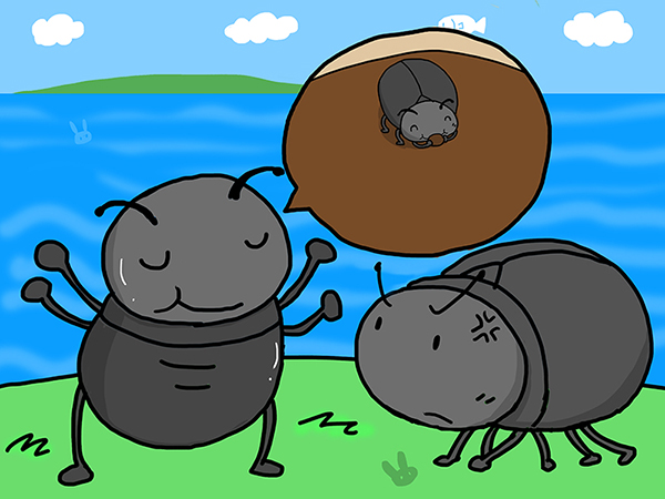 2匹のコガネ厶シ
