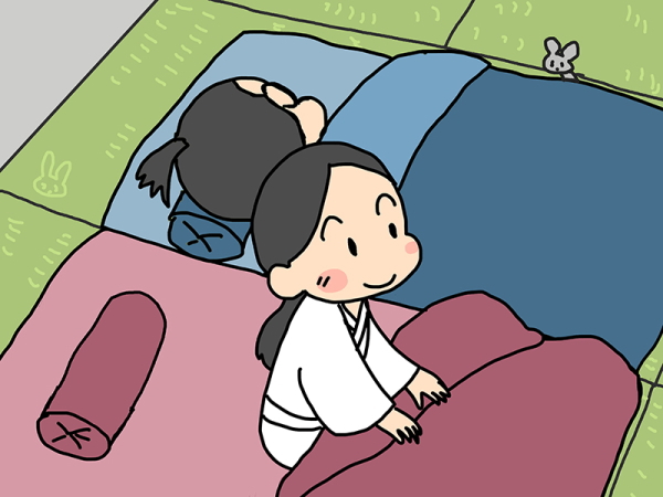 ネコの真似したお嫁さん