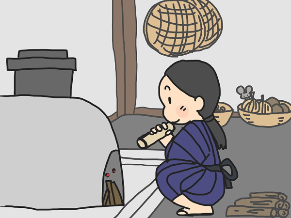 ネコの真似したお嫁さん