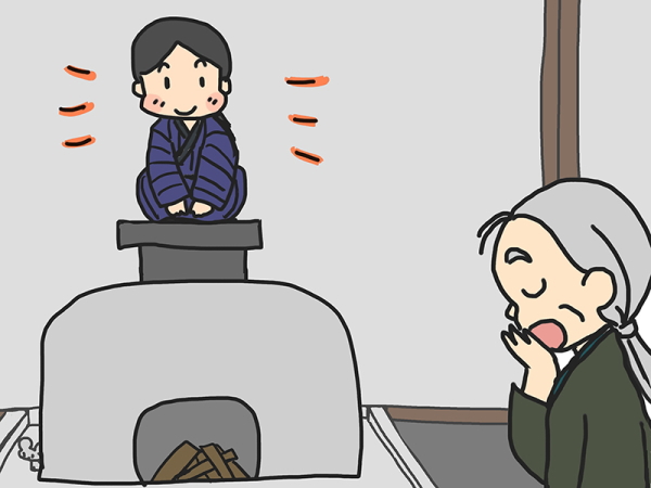 ネコの真似したお嫁さん