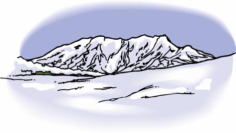 ほらふき男爵 雪に埋まった町