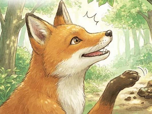 セミとキツネ