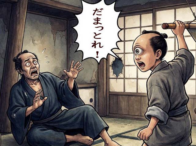 だまっとれ！