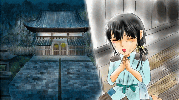 わらしべ長者 奈良県の民話 GIFイラスト01