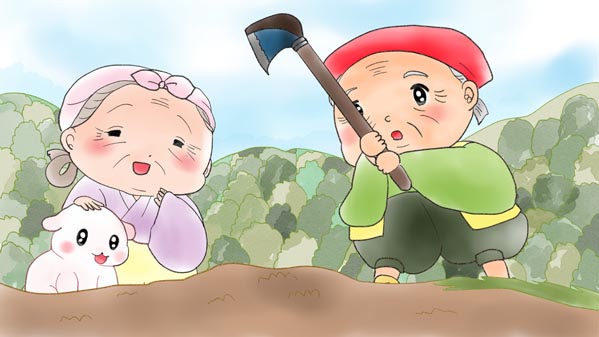 花咲かじいさん イラスト05 福娘童話集