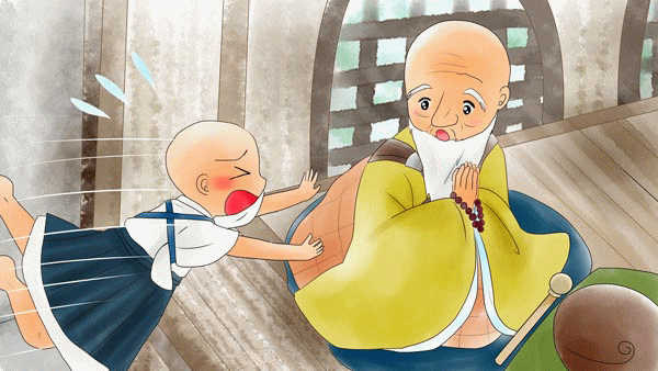 ぶんぶく茶がま 日本昔話 福娘童話集 GIF Animation イラスト06