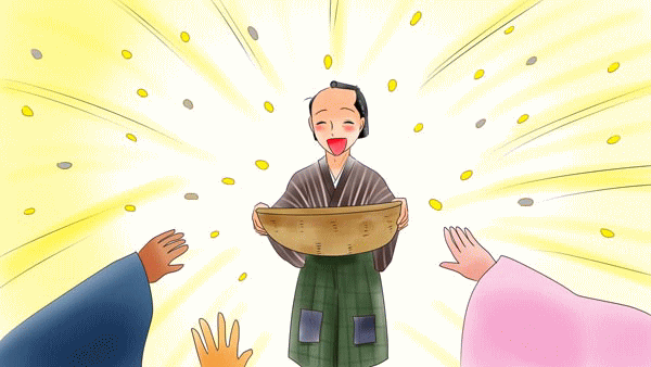 ぶんぶく茶がま 日本昔話 福娘童話集 GIF Animation イラスト10