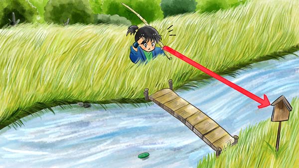 彦一のウナギつり