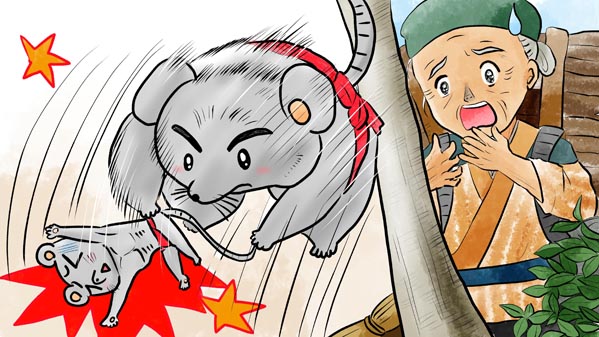 ネズミの相撲
