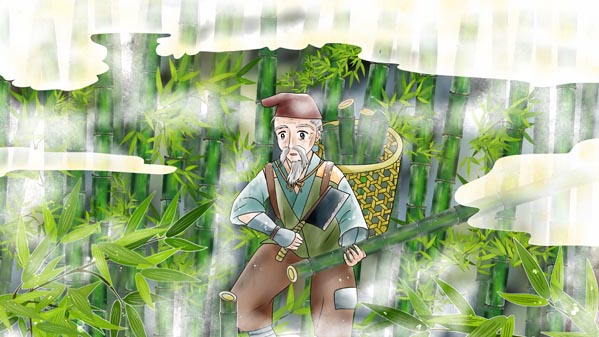 『かぐやひめ』(日本昔話) 03 福娘童話集 イラスト : 愛ちん(夢宮愛)