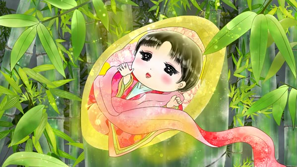 『かぐやひめ』(日本昔話) 10 福娘童話集 イラスト : 愛ちん(夢宮愛)