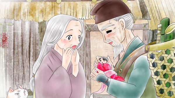 『かぐやひめ』(日本昔話) 11 福娘童話集 イラスト : 愛ちん(夢宮愛)