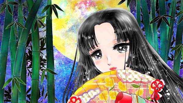 『かぐやひめ』(日本昔話) 40 福娘童話集 イラスト : 愛ちん(夢宮愛)
