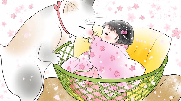 『かぐやひめ』(日本昔話) 01 福娘童話集 イラスト : 愛ちん（夢宮愛）