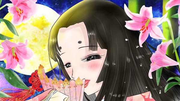 『かぐやひめ』(日本昔話) 01 福娘童話集 イラスト : 愛ちん（夢宮愛）