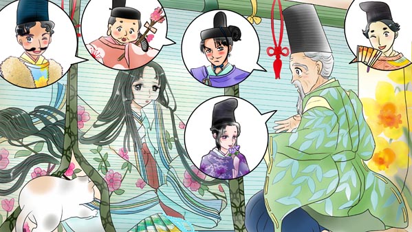 『かぐやひめ』(日本昔話) 01 福娘童話集 イラスト : 愛ちん（夢宮愛）