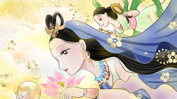 『かぐやひめ』(日本昔話) 01 福娘童話集 イラスト : 愛ちん（夢宮愛）