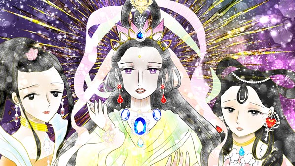『かぐやひめ』(日本昔話) 01 福娘童話集 イラスト : 愛ちん（夢宮愛）