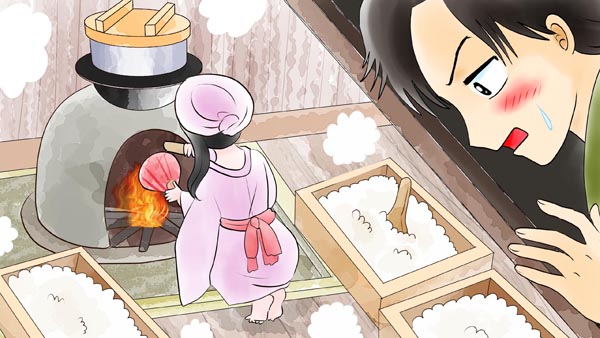 『食わず女房』(群馬県の民話) 13 福娘童話集 イラスト : myi