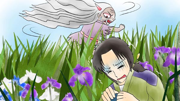 『食わず女房』(群馬県の民話) 42 福娘童話集 イラスト : myi