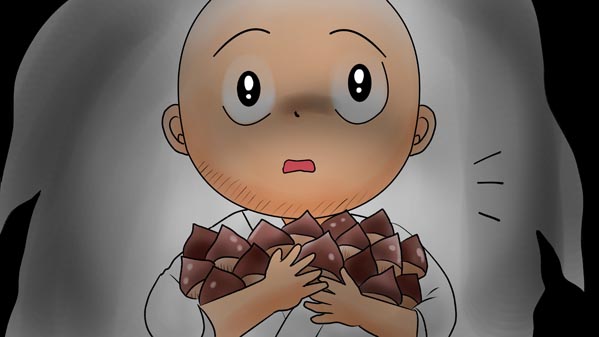 『三枚のお札』(百物語) 11 福娘童話集 イラスト : 愛ちん（夢宮愛）